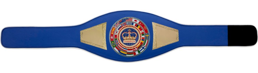 CHAMPIONSHIP BELT PROFLAG2/FLAG/G/BLUECRWN - VARIETY OF LEATHER COLOURS AVAILABLE
